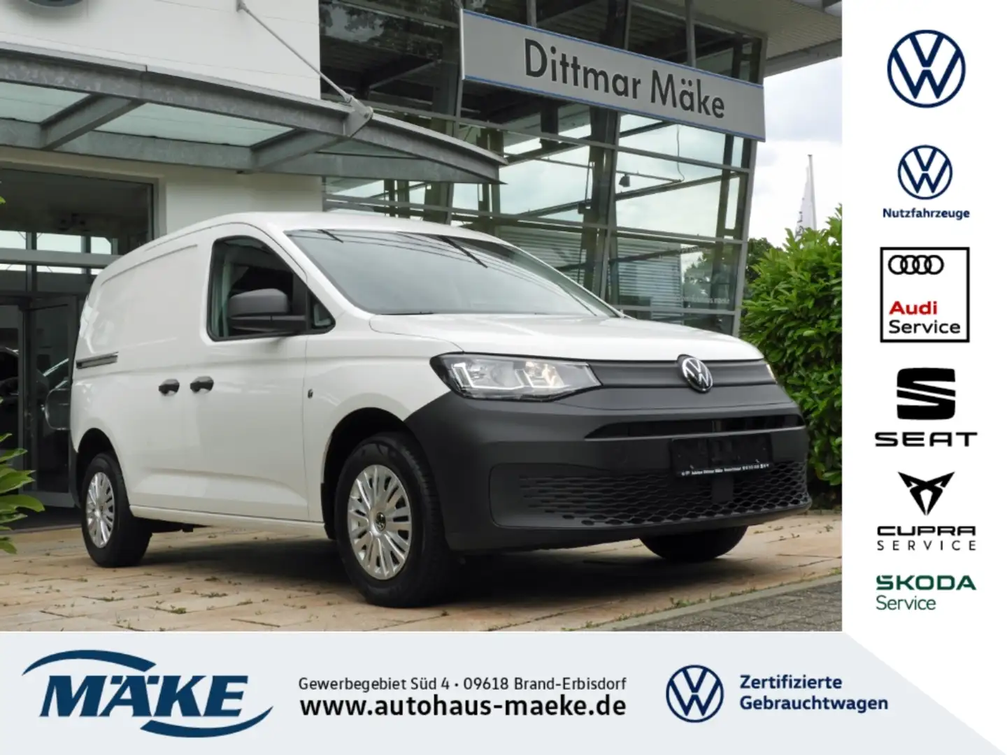 Volkswagen Caddy Cargo 2.0 TDI APP PDC GRA KLIMA Weiß - 1