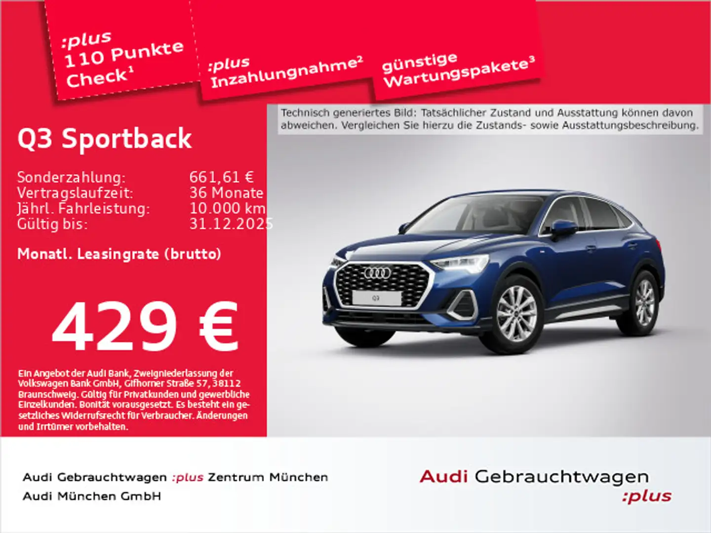 Audi Q3 35 TFSI S tronic S line AHK/SONOS/V Blau - 1