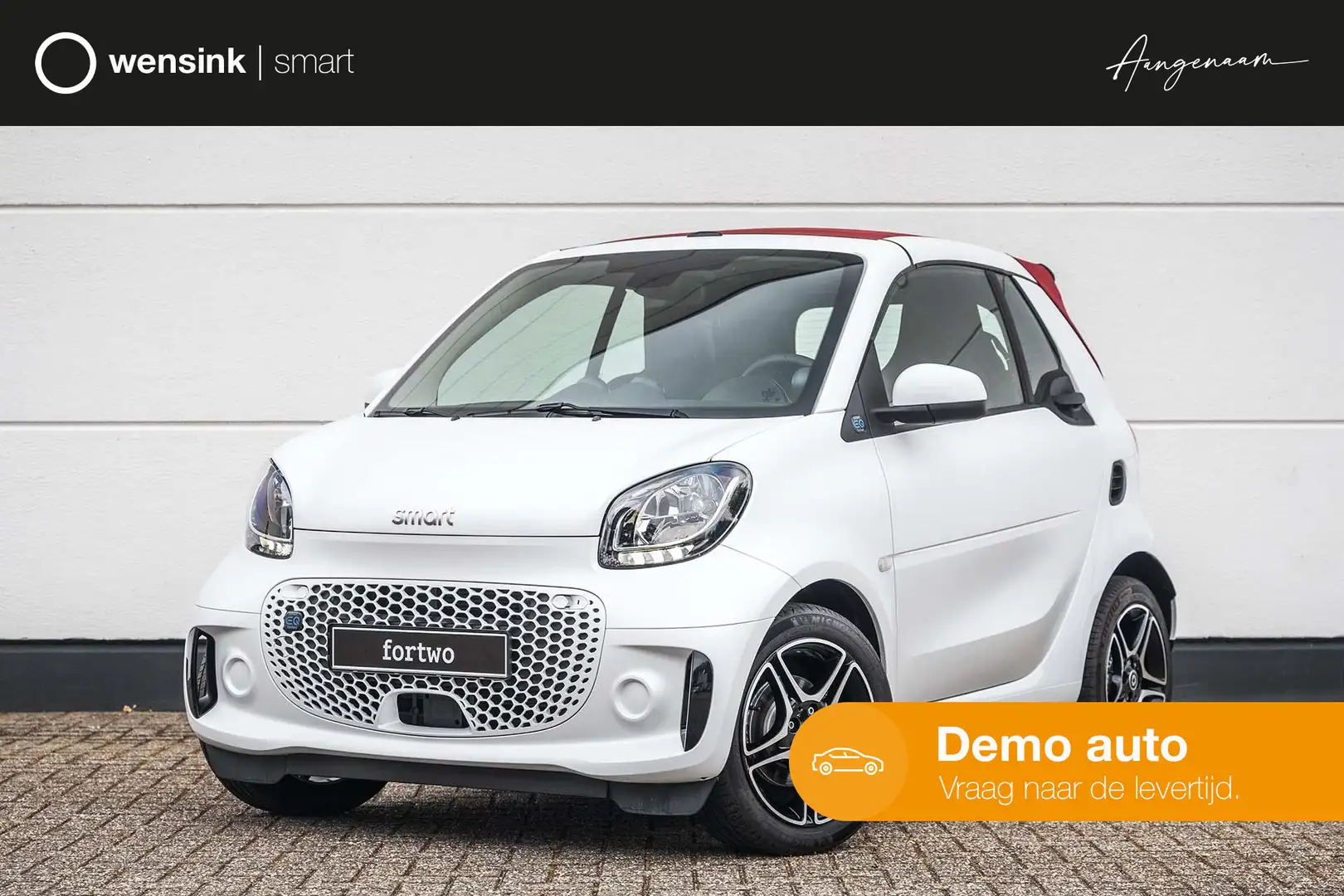 smart forTwo cabrio EQ Comfort 18 kWh Winterpakket | Rood dak | Wit - 1