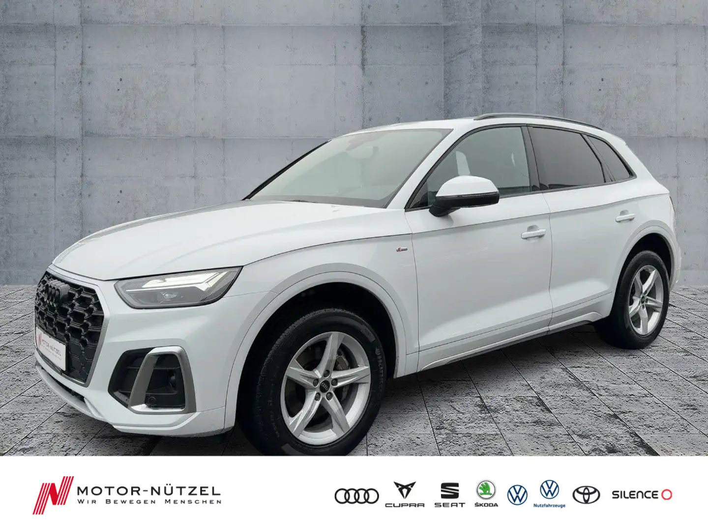 Audi Q5 40 TDI QU 2xS-LINE LED+NAV+ACC+RFK+PANO+AHK Blanc - 1