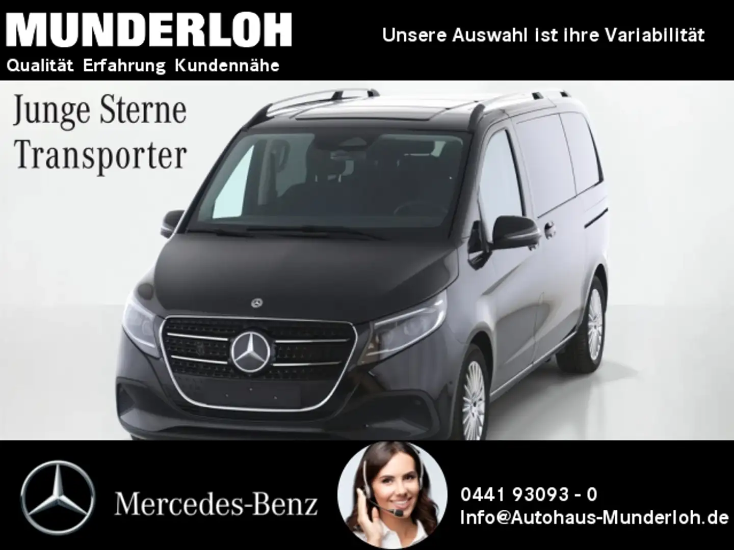 Mercedes-Benz V 220 d STYLE Kompakt 360+ACC+AHK+EASY PACK Noir - 1