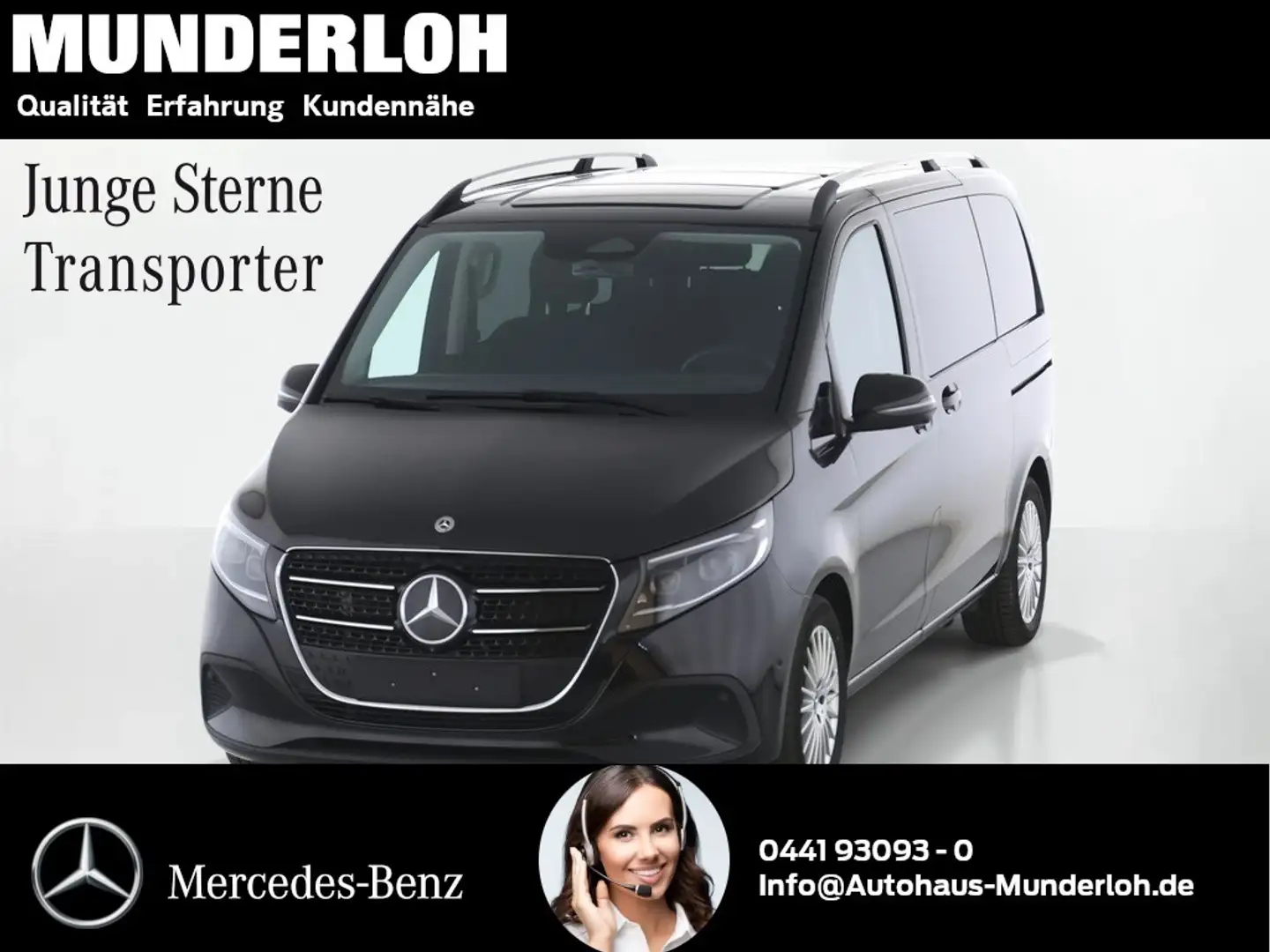 Mercedes-Benz V 220 d STYLE Kompakt 360+ACC+AHK+EASY PACK Noir - 2