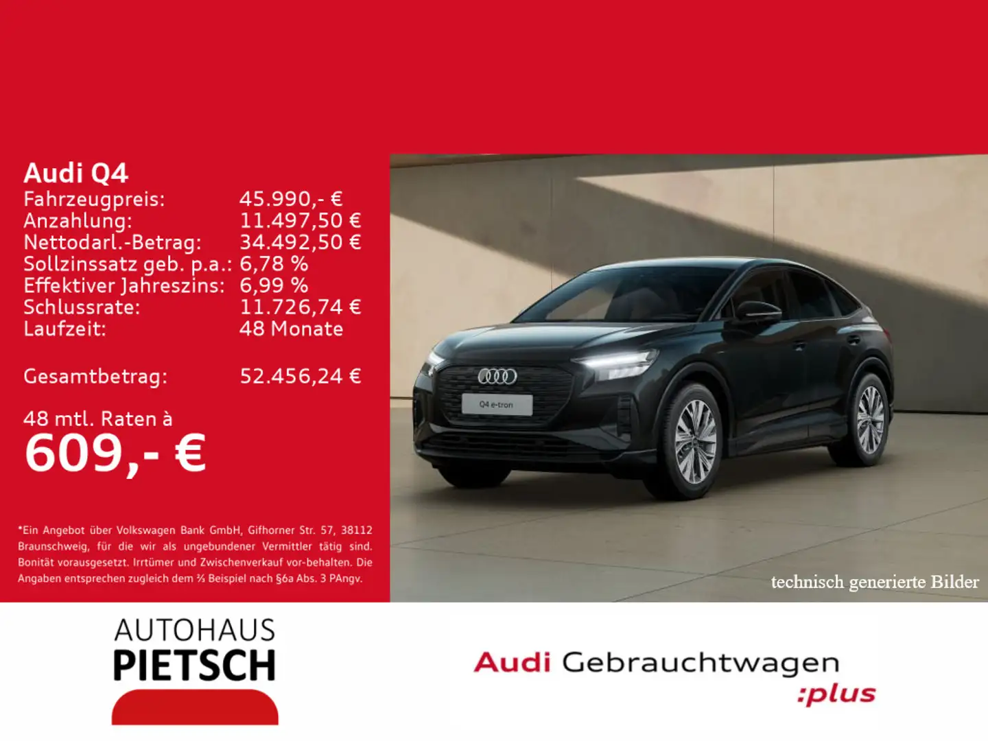 Audi Q4 e-tron 45 e-tron Schwarz - 1