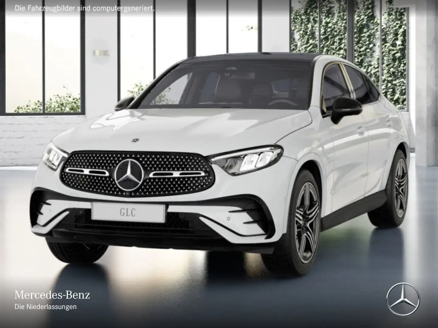 Mercedes-Benz GLC 220 d 4M AMG+NIGHT+PANO+360+AHK+LED+TOTW+9G Weiß - 2