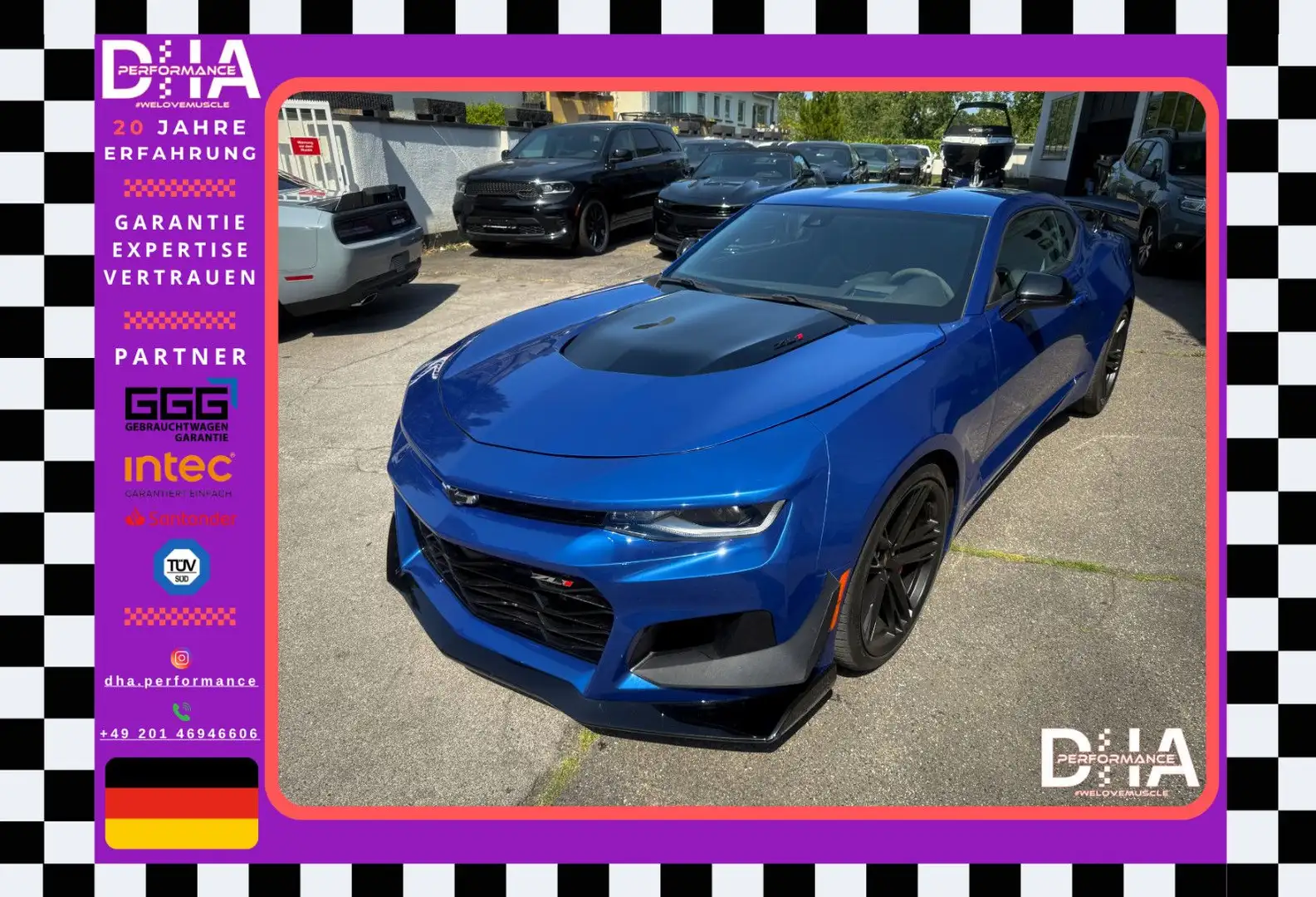 Chevrolet Camaro CAMARO ZL1 V8 KOMPRESSOR*LED*LEDER*HUD*MEMORY* Blau - 1