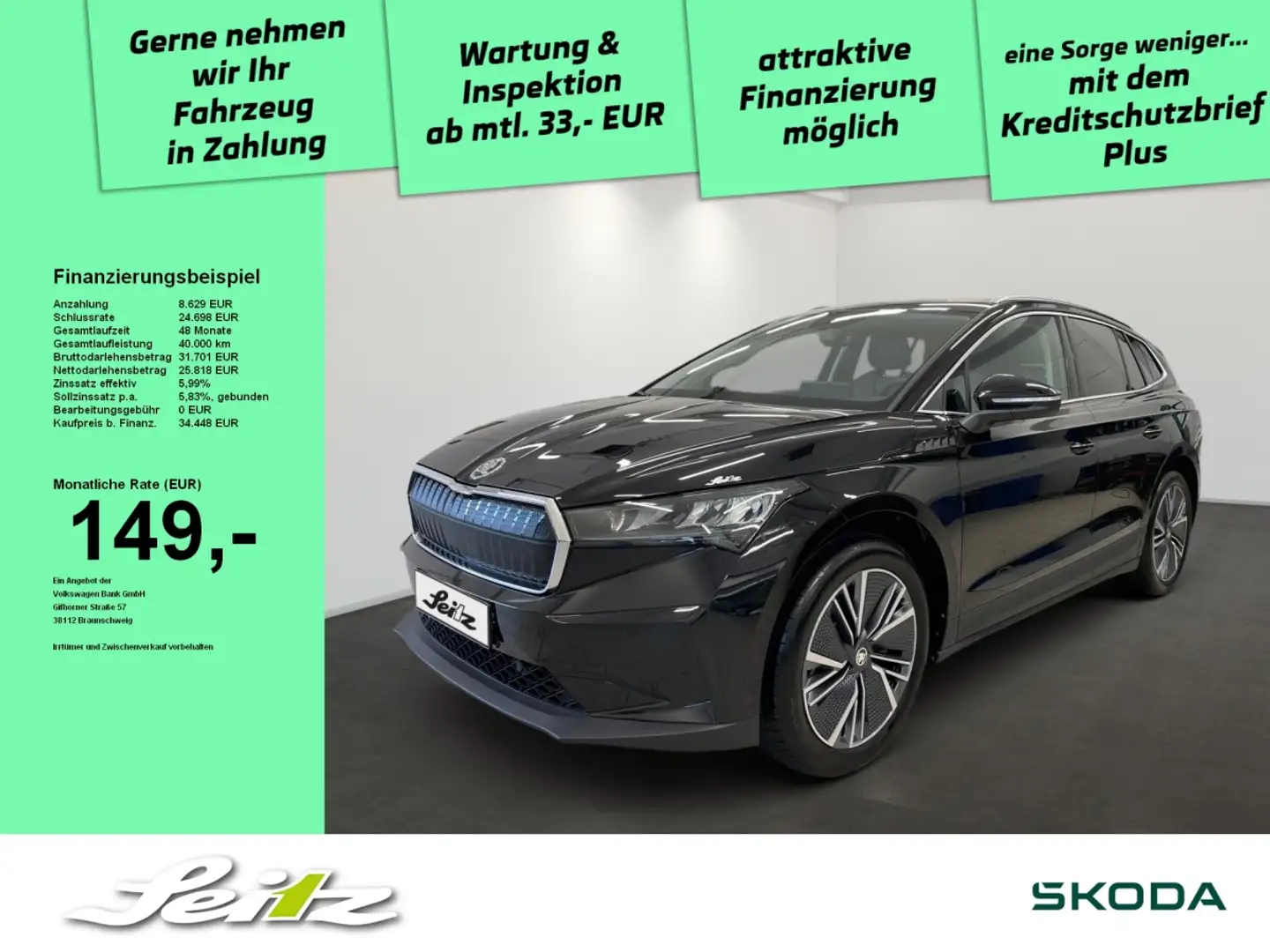 Skoda Enyaq 60 Loft *LED*NAVI*KAMERA*SITZH* Zwart - 1