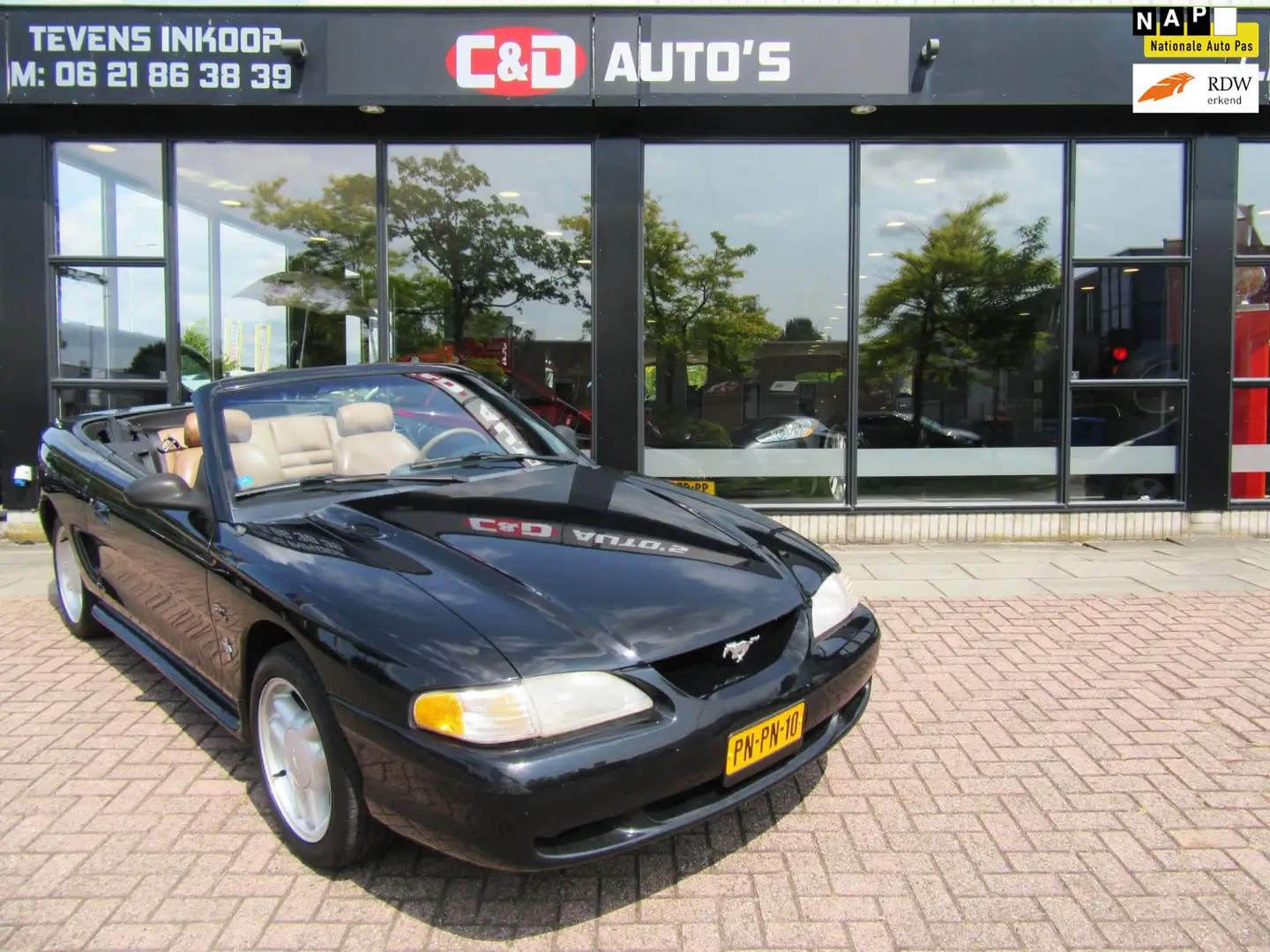 Ford Mustang USA 5.0 V8 Convertible 1996 ORIG NL LEDER AC Negro - 1