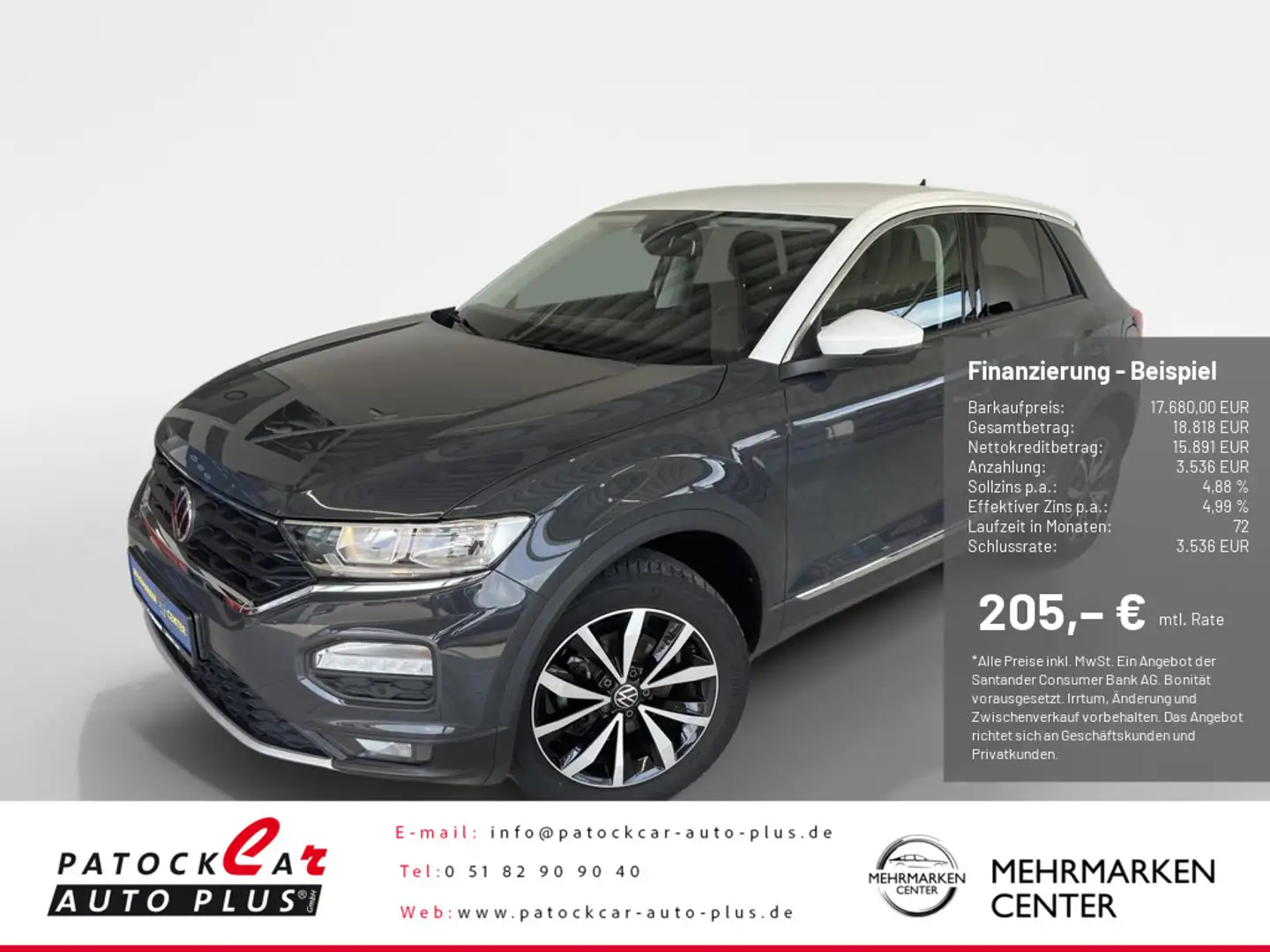 Volkswagen T-Roc 1.0 TSI Style KLIMA PDC SITZHEIZUNG Grau - 1