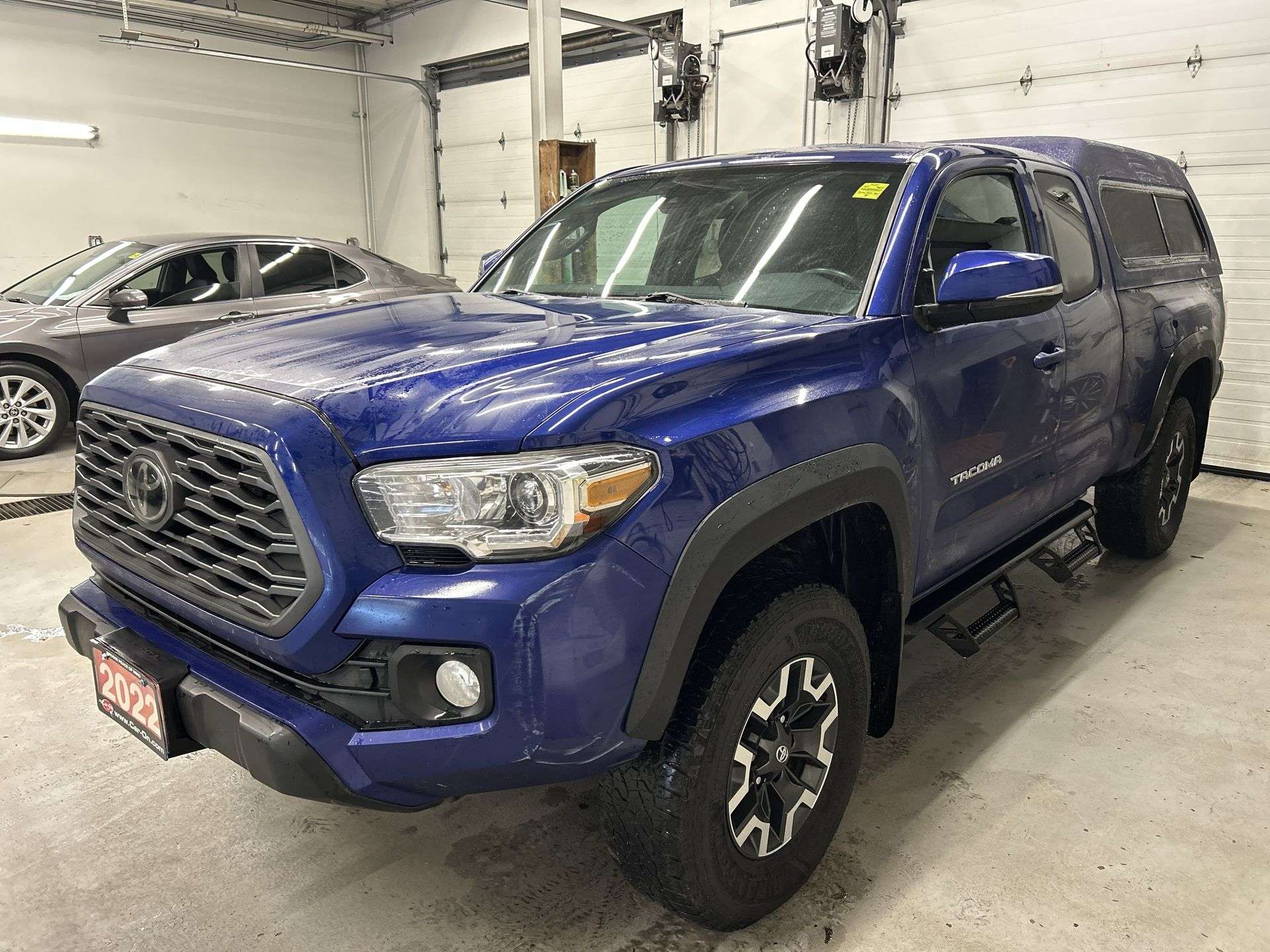 Blue 2022 Toyota Tacoma Pickup Truck Four-Wheel Drive Automatic