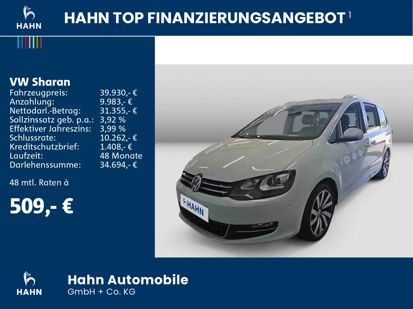 Volkswagen Sharan 1.4 TSI DSG Highline 7 Sitze Leder Standh Weiß - 2
