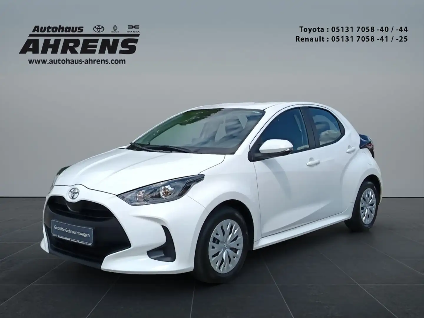 Toyota Yaris 1.0 Comfort Safety Sense Klimaanlage Allwetter Weiß - 1