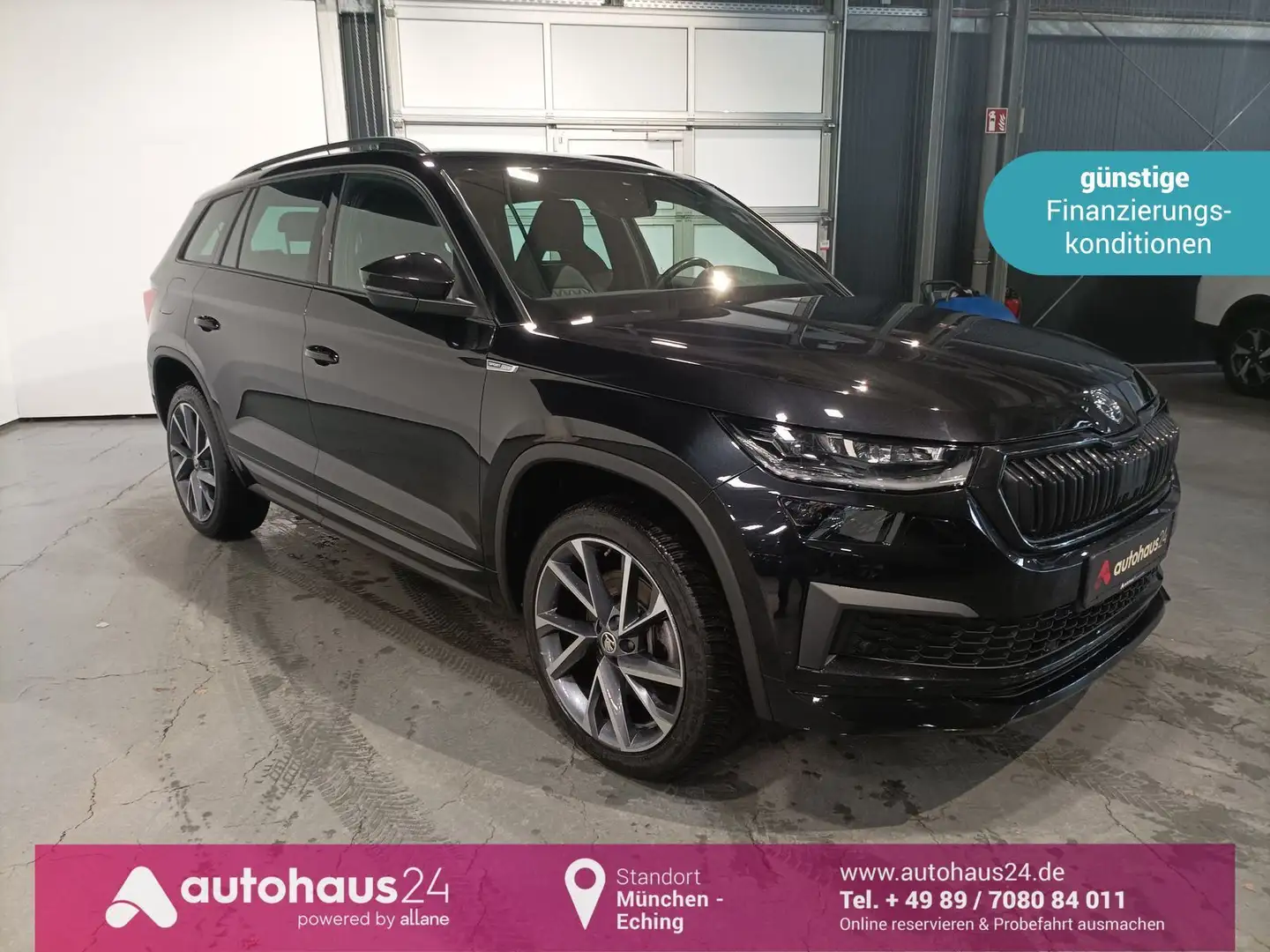 Skoda Kodiaq 2.0 TDI Sportl 4x4 LED|Navi|ACC|AHK|7-S Schwarz - 1