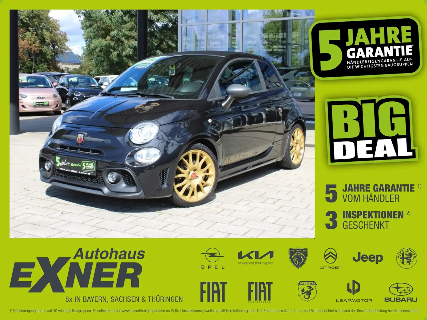 Abarth 595C 1.4 T-Jet 16V TURISMO Navi+KlimaA+LM+PDC Schwarz - 1