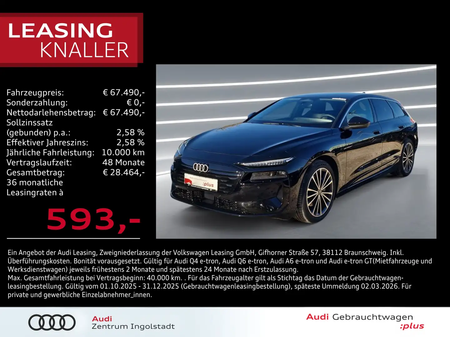 Audi A6 e-tron A6 Avant e-tron performance Tech+ MATRIX AHK 20" Schwarz - 1