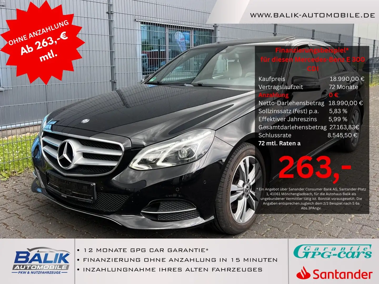 Mercedes-Benz E 350 BlueTec*AVANTGARDE*H&K*Sitzkühlung*Schiebe Schwarz - 1