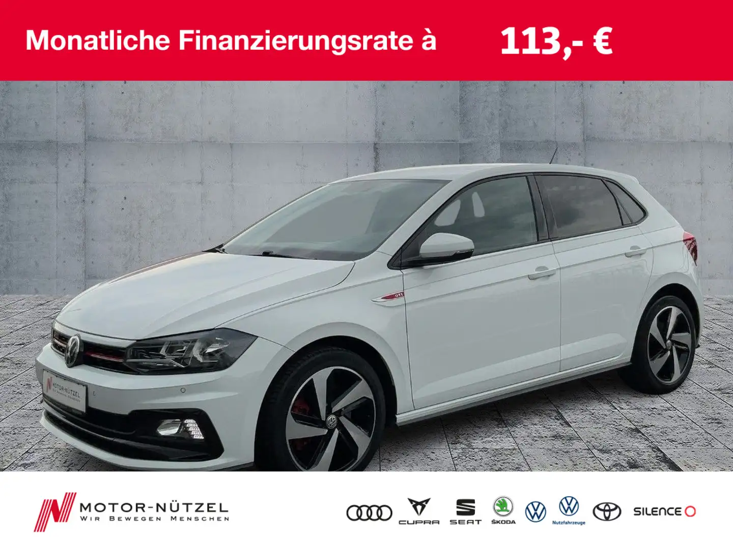 Volkswagen Polo GTI DSG SHZ+2xPDC+NSW+BT+MFA+MFL+AID+17"LM Weiß - 1