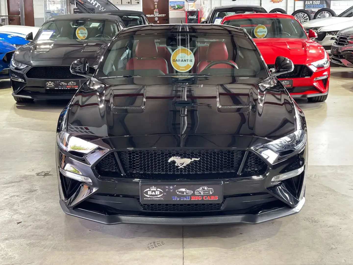 Ford Mustang V8+UNFALLFREI+DT.FHZG+ROT LEDER+MAGNE.R+GARANTIE Noir - 2