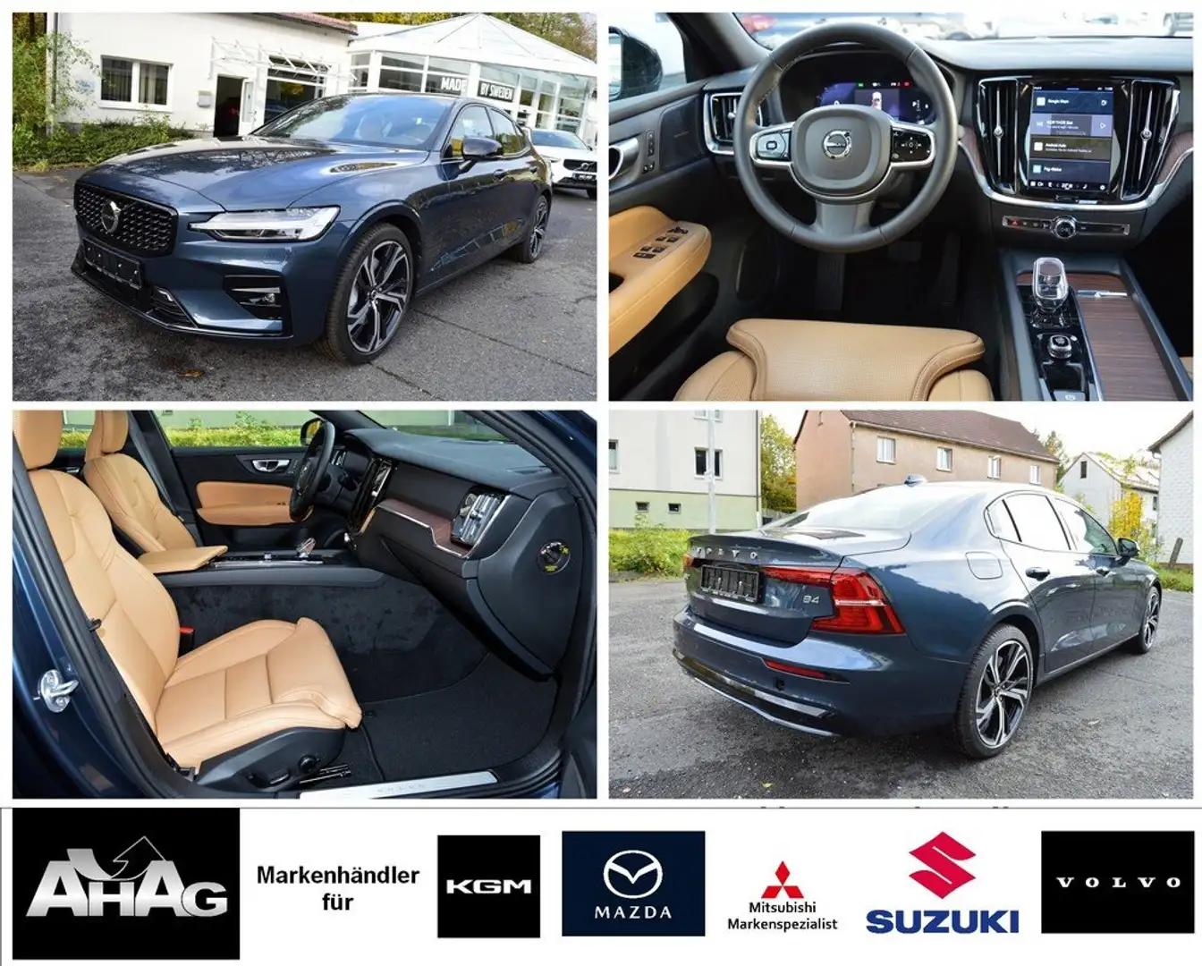 Volvo S60 S60 B4 B DKG Plus Dark *Nappa+DAB+3xPDC+Standh.+WR Blau - 1