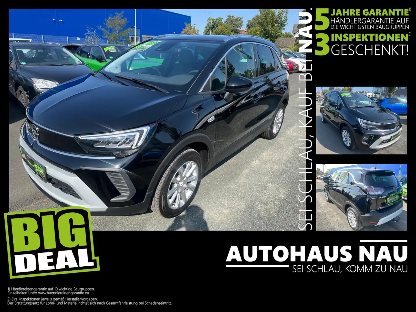 Opel Crossland 1.2 Turbo Elegance LED+2xKlima+KlimaA Zwart - 1