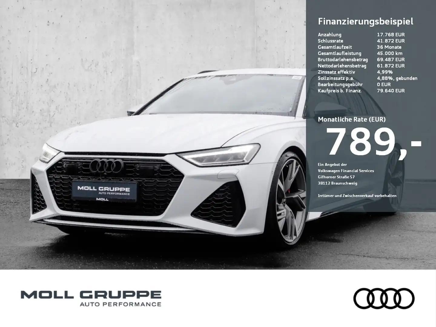 Audi RS6 RS 6 Avant TFSI quattro AHK NAVI LEDER LUFT Blanc - 1