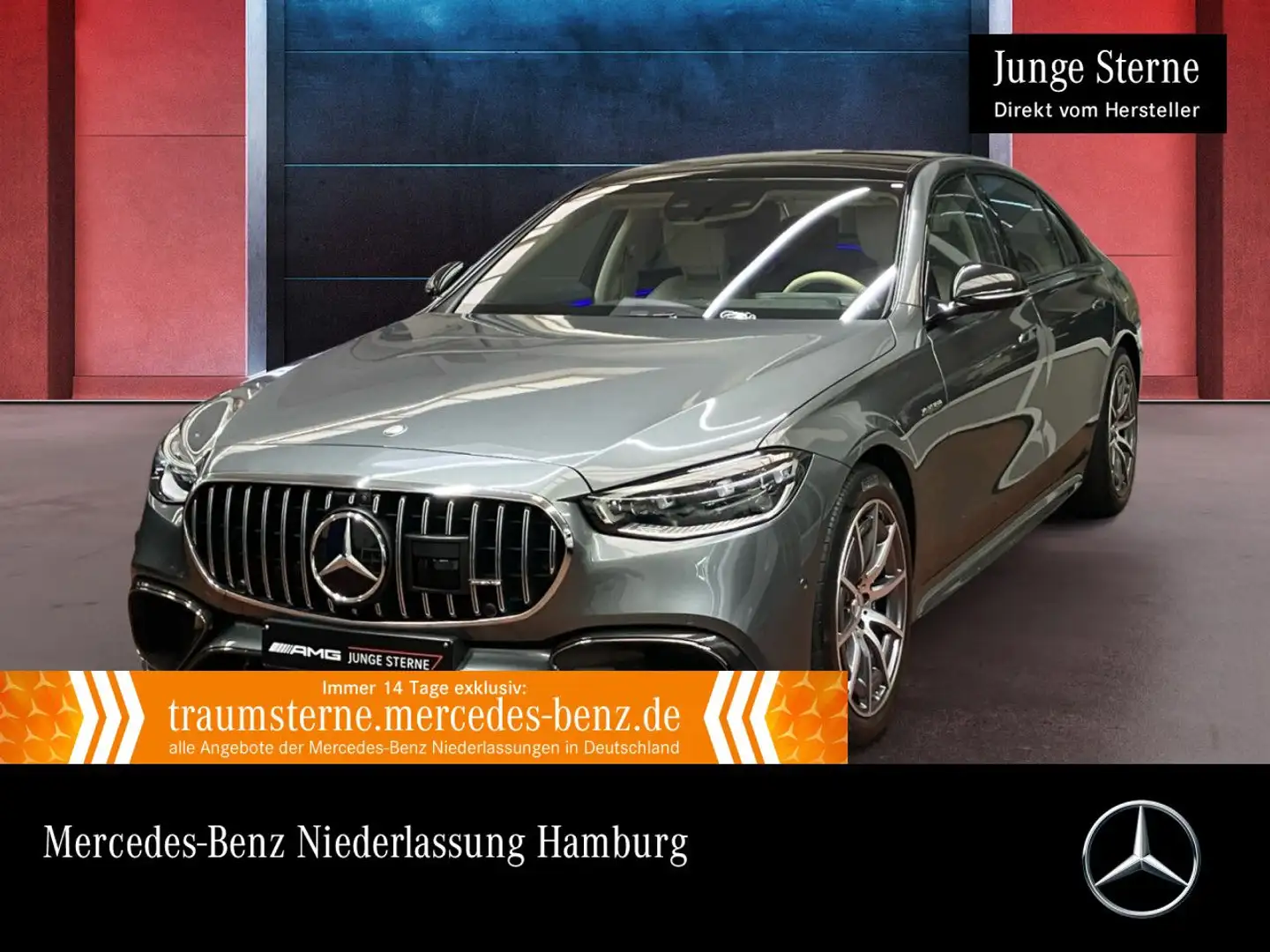 Mercedes-Benz S 63 AMG S 63 E PANO+DIGITAL-L+BURMESTER3D+SITZKLIMA+TV Grau - 1