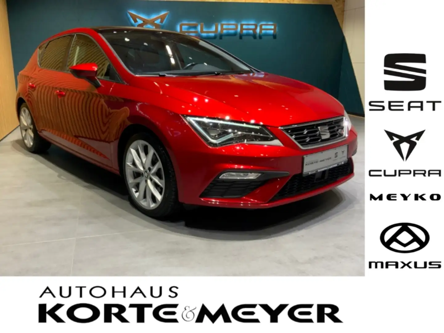 SEAT Leon FR 2.0TDI DSG+ACC+LED+Navi +Beats Rojo - 1