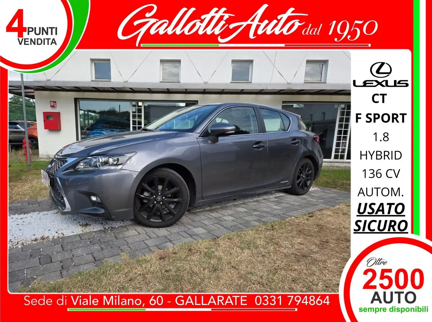 Lexus CT 200h CT Hybrid F Sport Grigio - 1