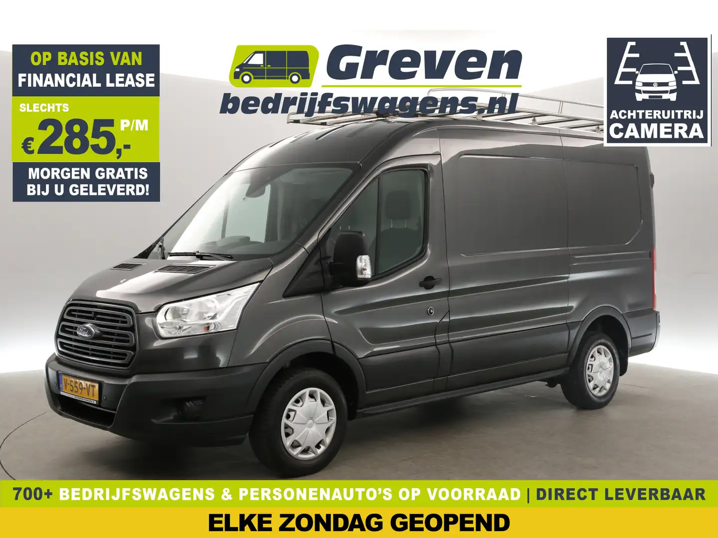 Ford Transit 330 2.0 TDCI L2H2 Trend 170PK 2800KG Trekgew. Trek Grijs - 1
