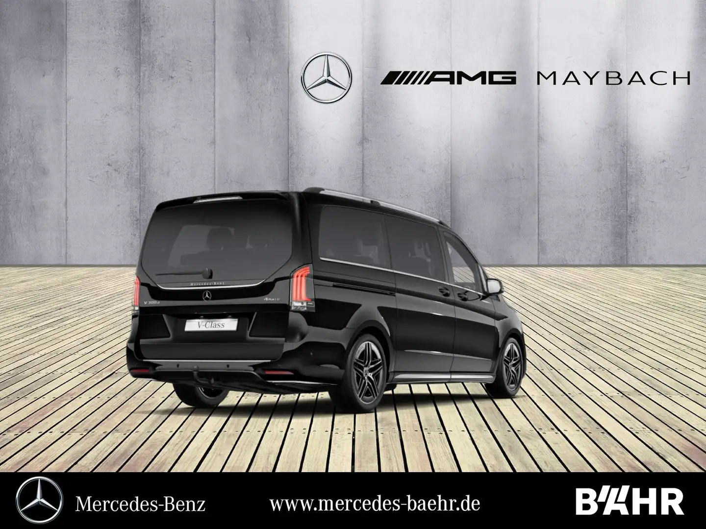 Mercedes-Benz V 300 V 300 d 4M Lang AMG+Avantgarde/Airmatic/AHK/Easy Zwart - 2