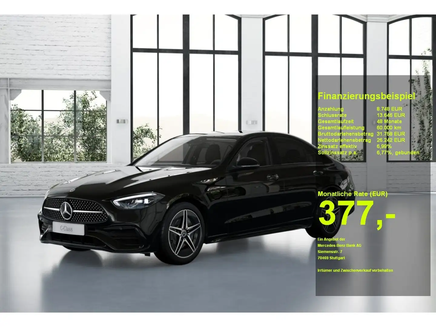 Mercedes-Benz C 300 e AMG+MBUX+Memory+Night+Ambiente+CarPlay Noir - 1