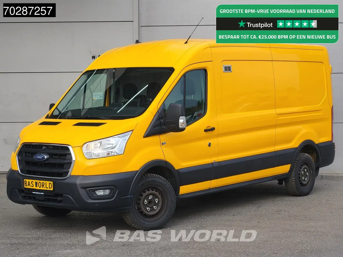 Ford Transit 170pk L3H2 Trekhaak Airco Cruise Camera Parkeersen Geel - 1