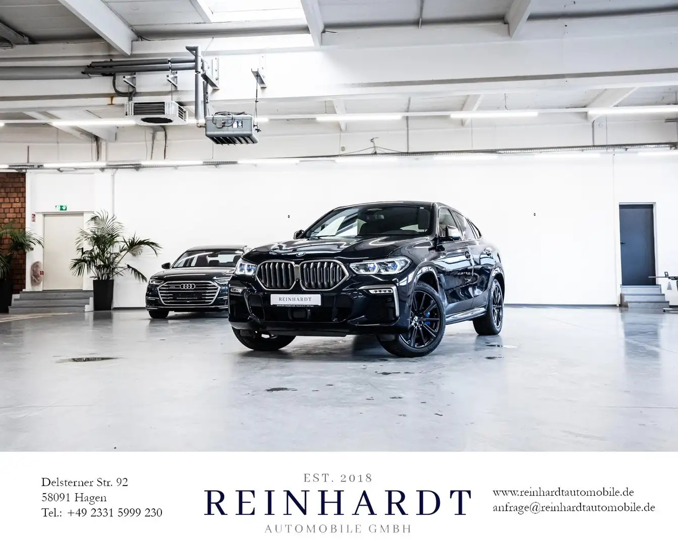 BMW X6 M d ICONIC/LASER/ACC/HuD/PANO/AHK/B&W/360° Schwarz - 1