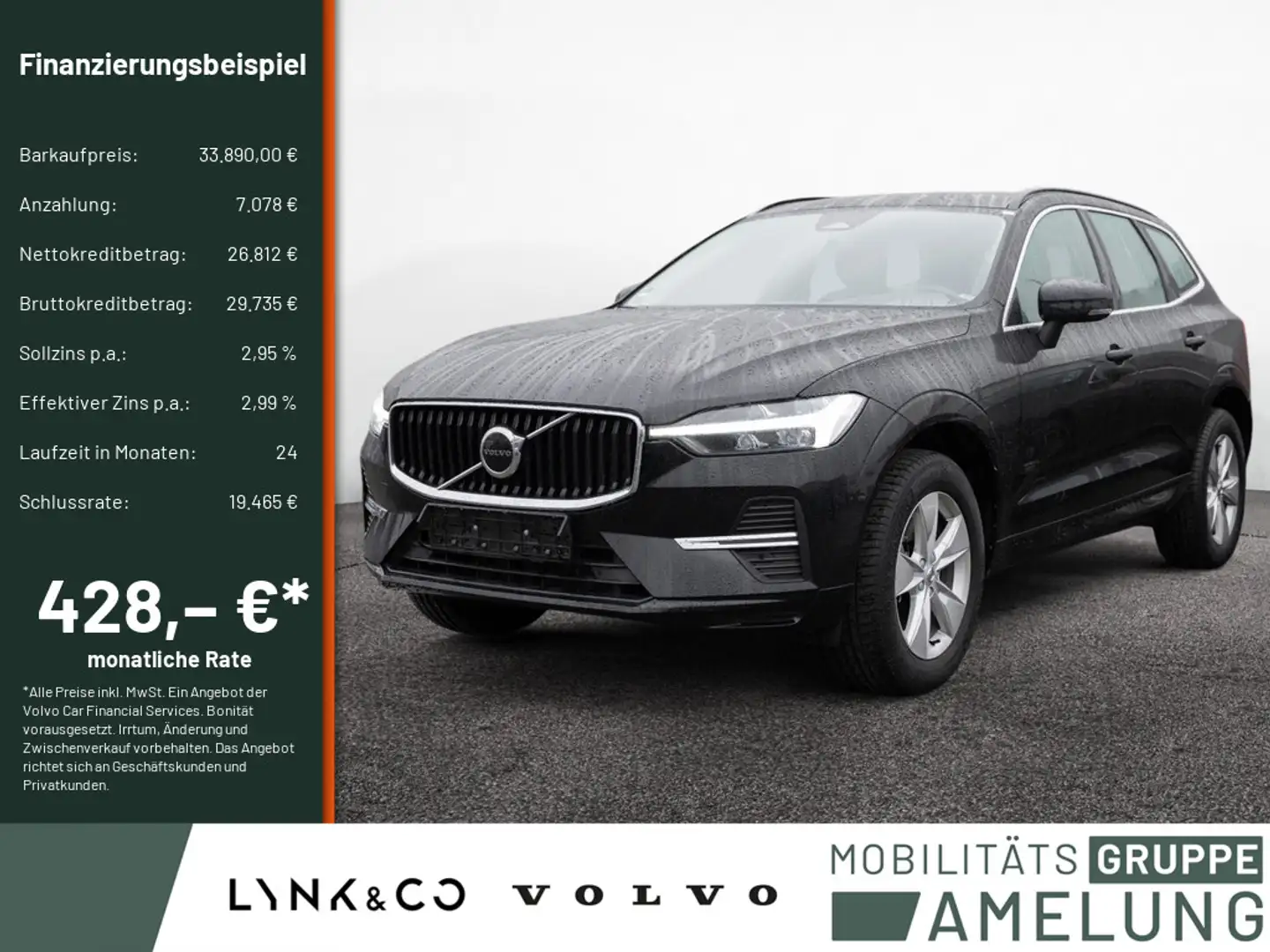 Volvo XC60 2.0 Core 2WD aus 1.Hand NAVI FACEL. LED Schwarz - 1