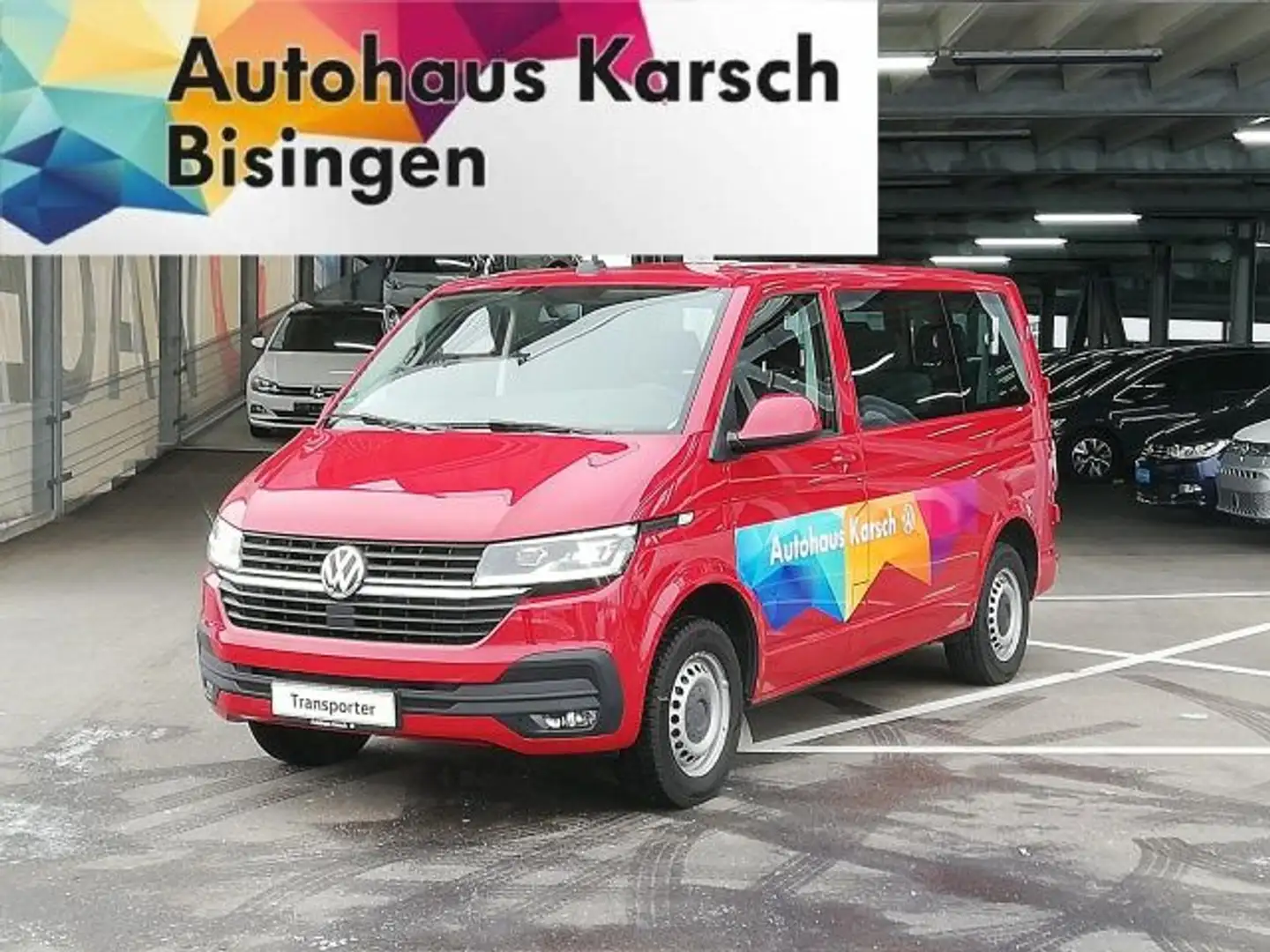 Volkswagen T6.1 Kombi T6.1 Transporter Kombi 2.0 TDI 8-Sitzer LED, KLIMA Rosso - 2