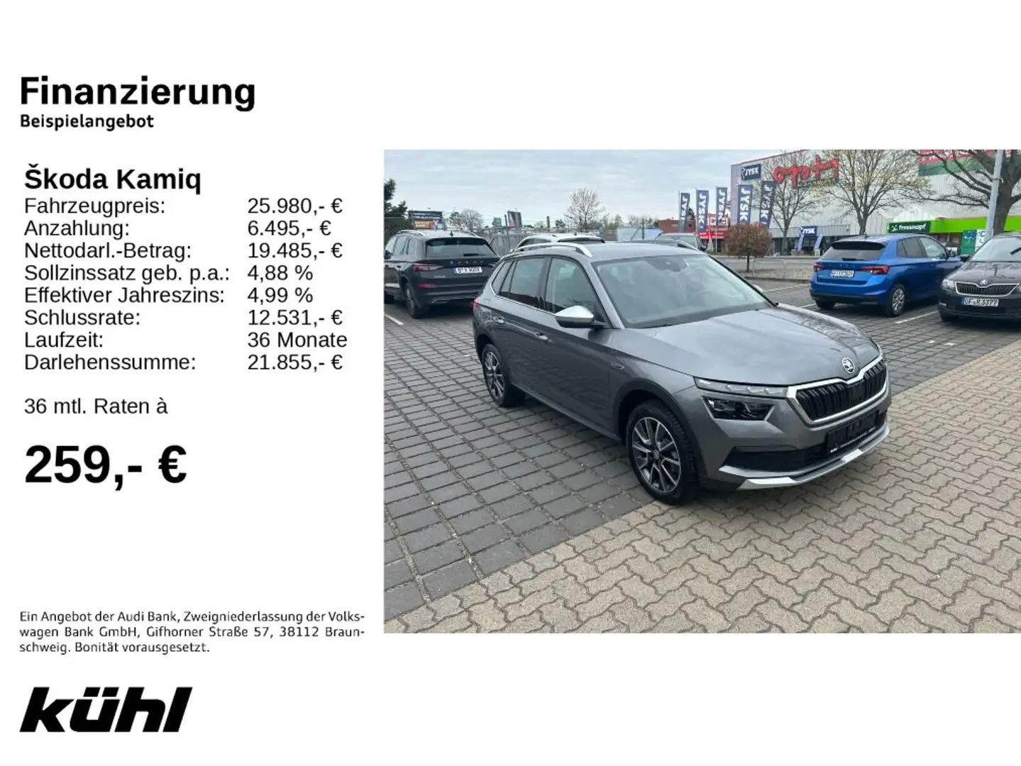 Skoda Kamiq 1.0 TSI DSG OPF Scoutline Grau - 2