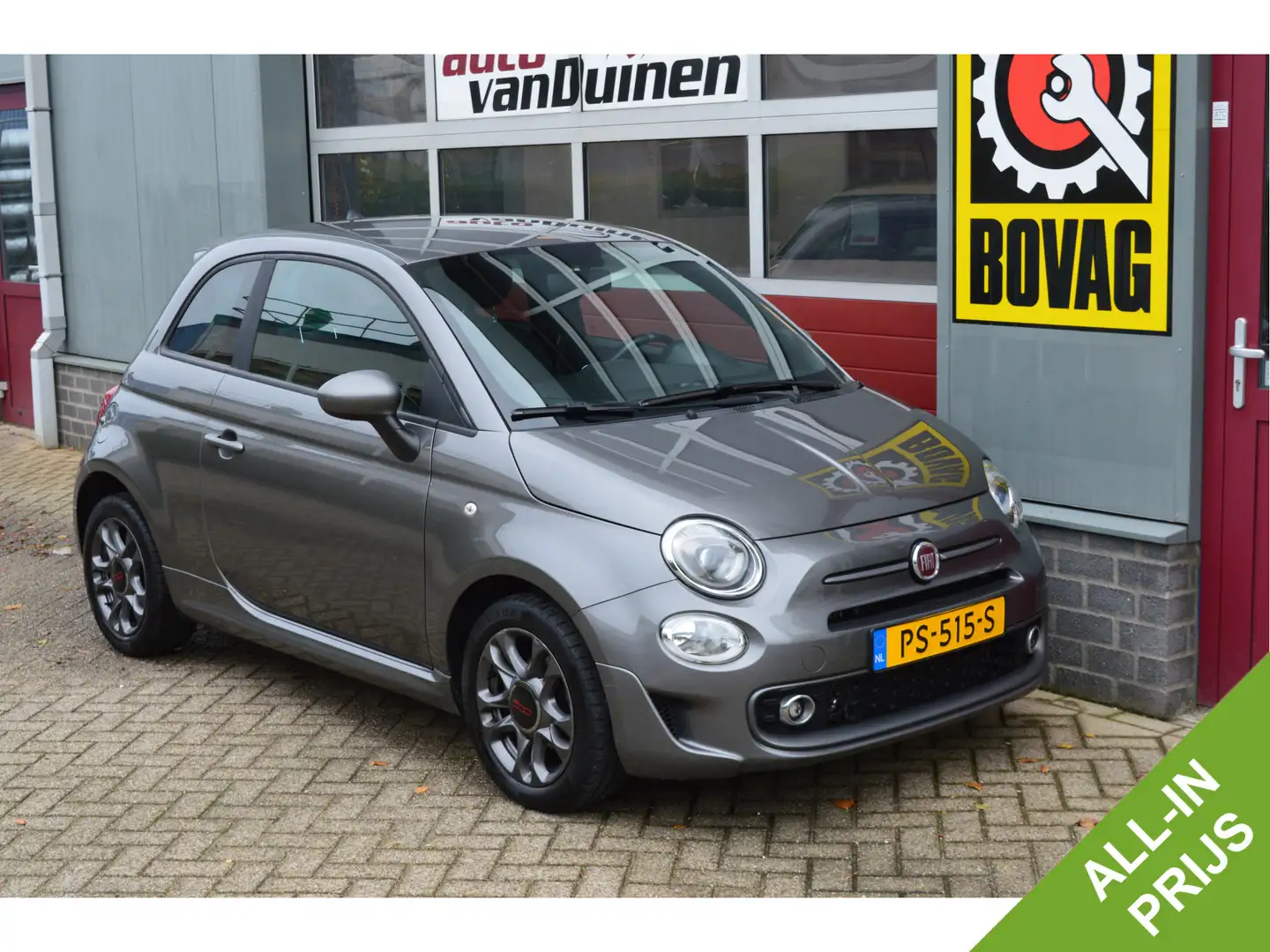 Fiat 500 0.9 TwinAir Turbo Sport O.a: Cruise, Airco, Radio, Grijs - 1