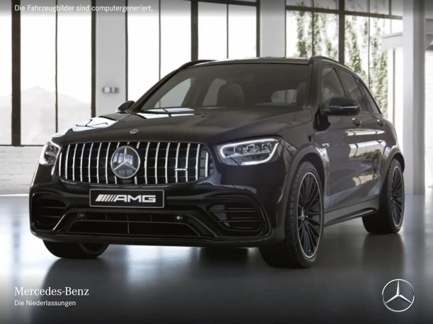 Mercedes-Benz GLC 63 AMG GLC 63 4M NIGHT+360+AHK+LED+SPUR+TOTW+KEYLESS+9G Schwarz - 2