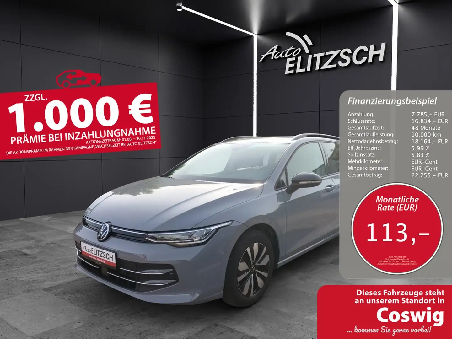 Volkswagen Golf VIII Variant TSI Goal LED AID ACC PDC SH Grau - 1