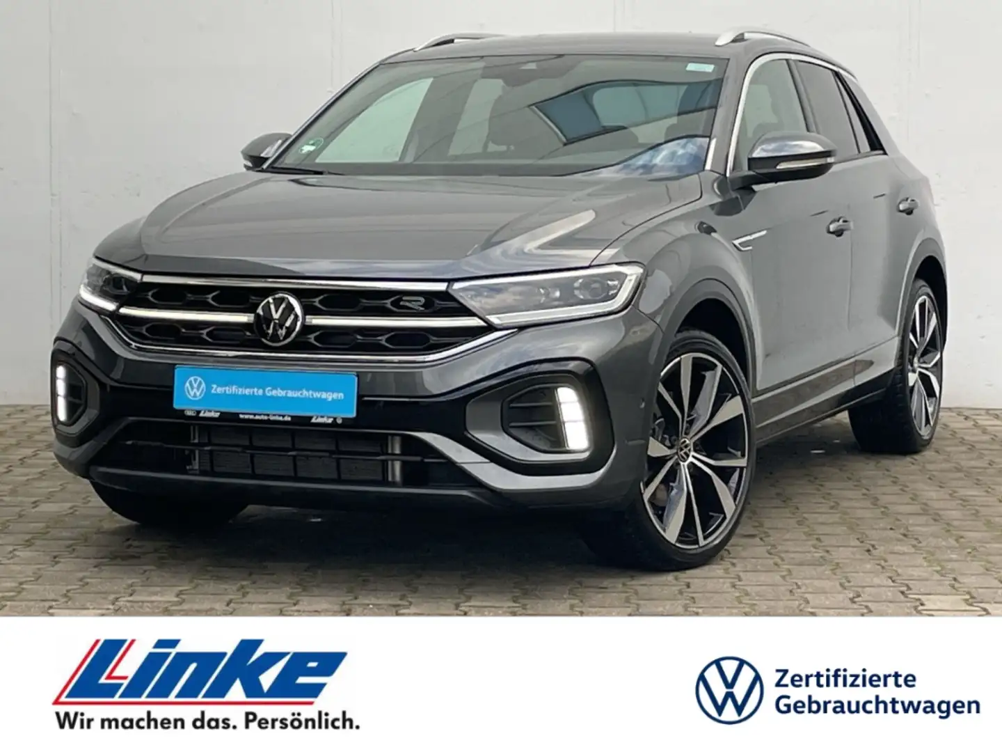 Volkswagen T-Roc 2.0 TSI DSG R-Line 4Motion AHK/Kamera/IQ.Light Grijs - 1