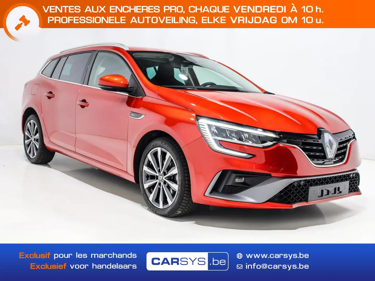 Renault Megane ESTATE - 1.5 DCI  115 - EDC - RS LINE JA17 - CA... Rouge - 1