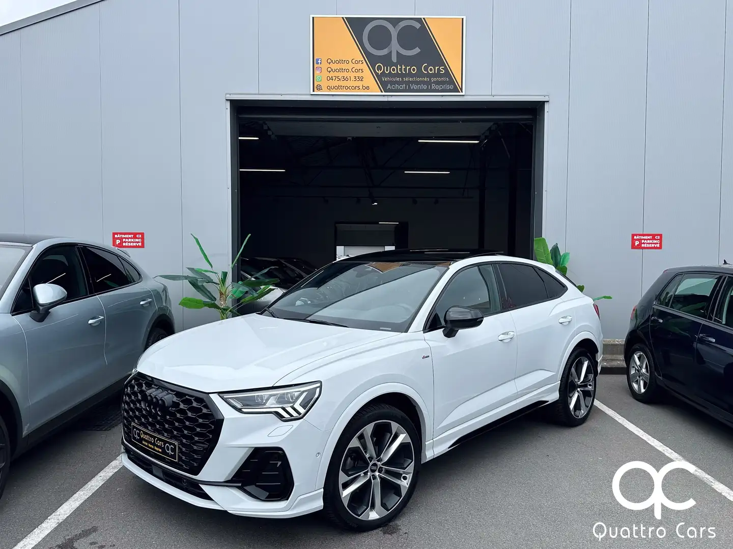 Audi Q3 TDi S-Line Boite auto - Super look - Toit ouvrant Blanc - 1
