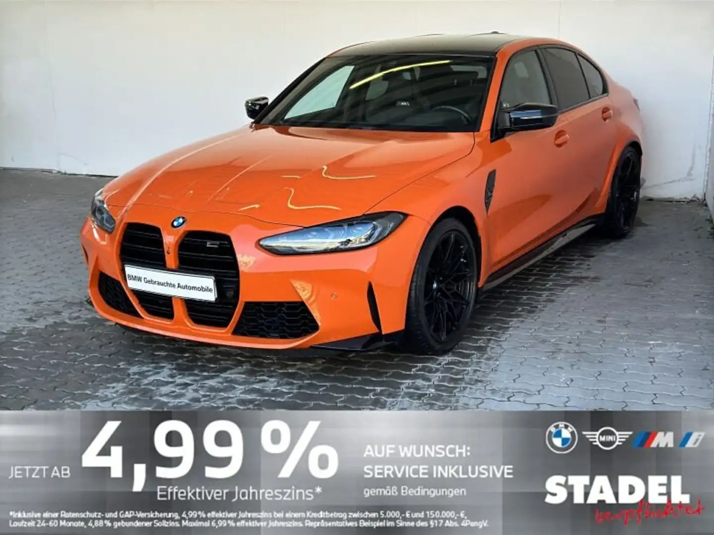 BMW M3 Competition M xDrive Navi.Laser.360°.HuD.HaKa Orange - 1