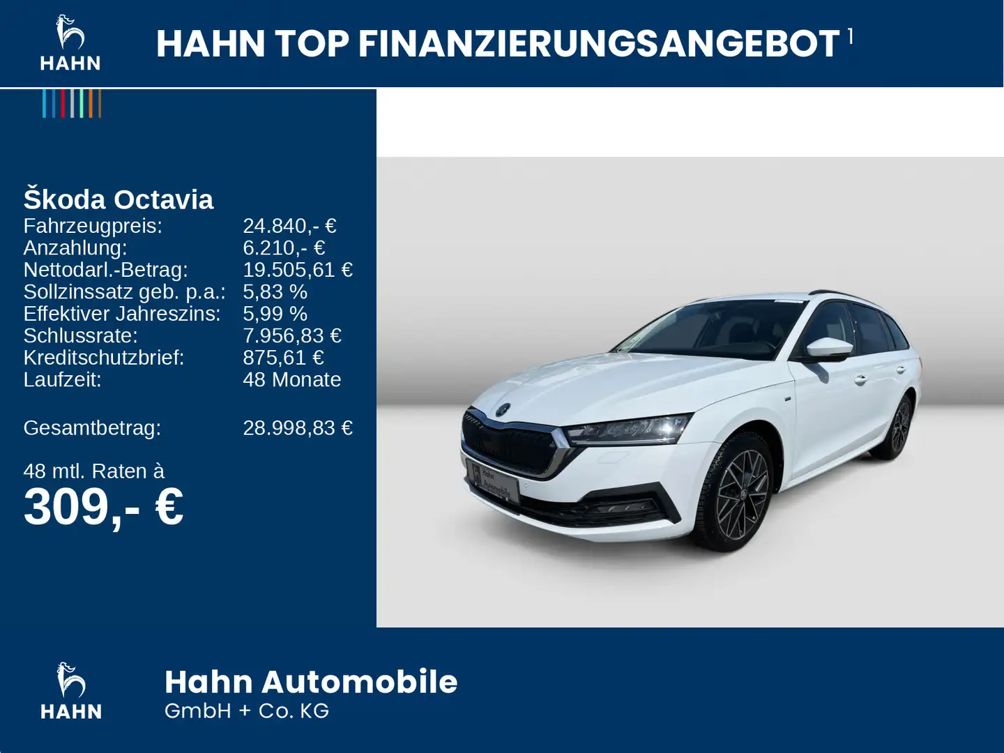 Skoda Octavia Combi Clever 1.5TSI DSG LED Kamera SHZ Weiß - 2