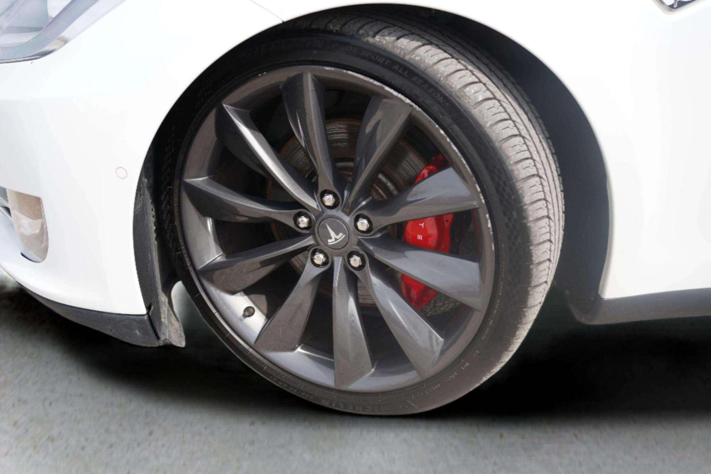 2014 Tesla Model S P85D|17-Inch Display|Panoramic Glass Roof|Rearview alt 2
