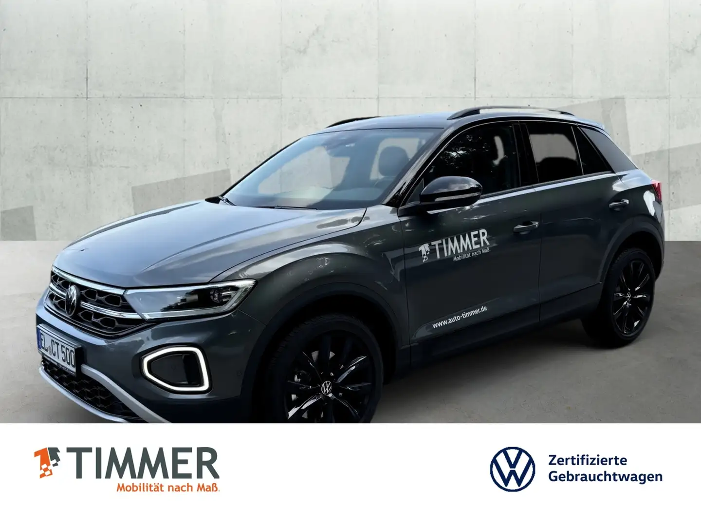 Volkswagen T-Roc 2.0 TDI DSG Style *AHK*NAVI*KAMERA*ALUFELGEN* Gri - 1