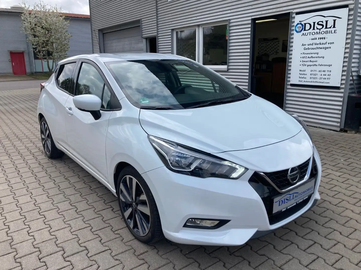 Nissan Micra Tekna,Klimaautomatik,Navi,Kamera Weiß - 1