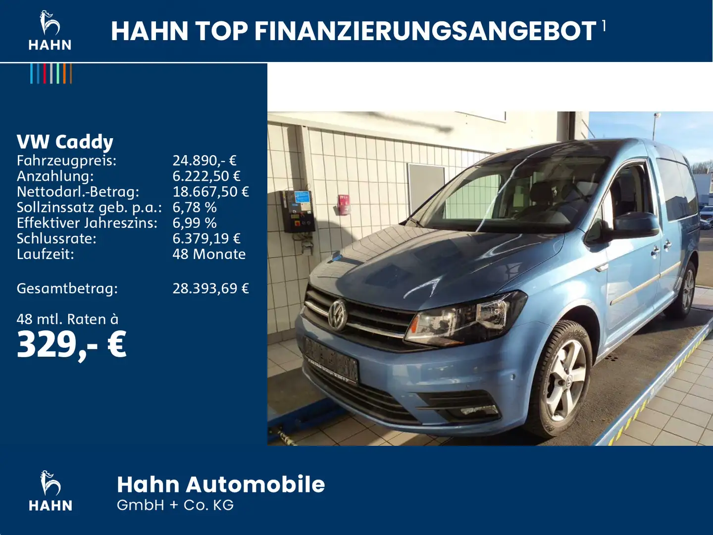 Volkswagen Caddy Trendline 2,0TDI 110kW DSG PARKLENK NAVI A Blau - 2