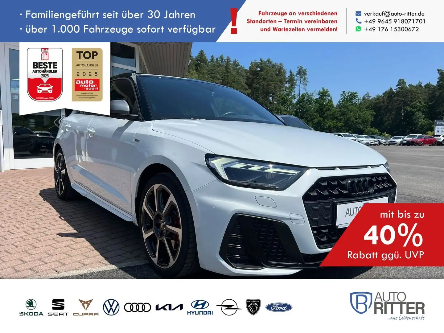Audi A1 40 TFSI Sportback S-Line Navi+Kamera Blanc - 1