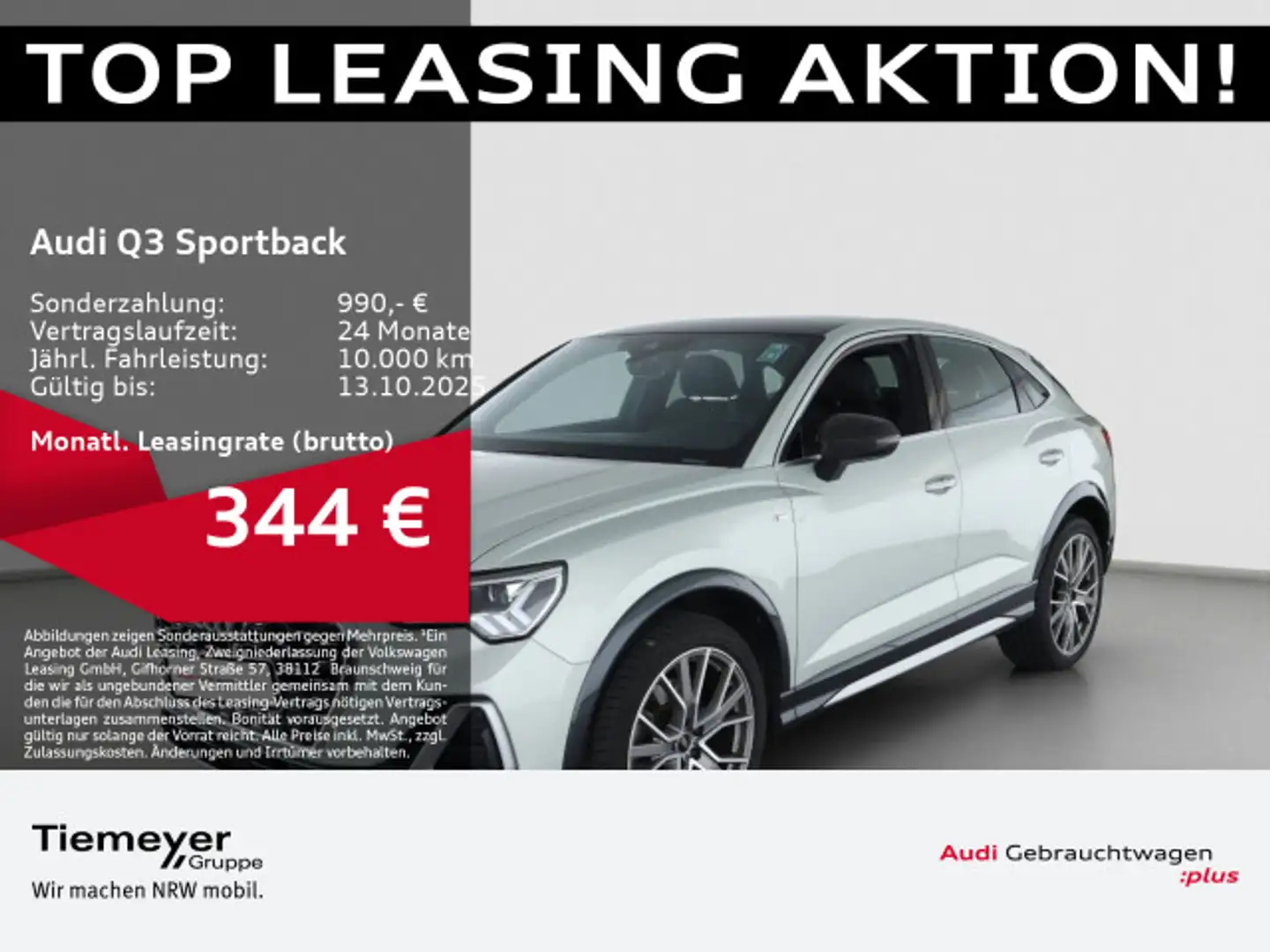 Audi Q3 45 TFSI Q 2x S LINE LM20 NAVI+ PANO Silber - 1