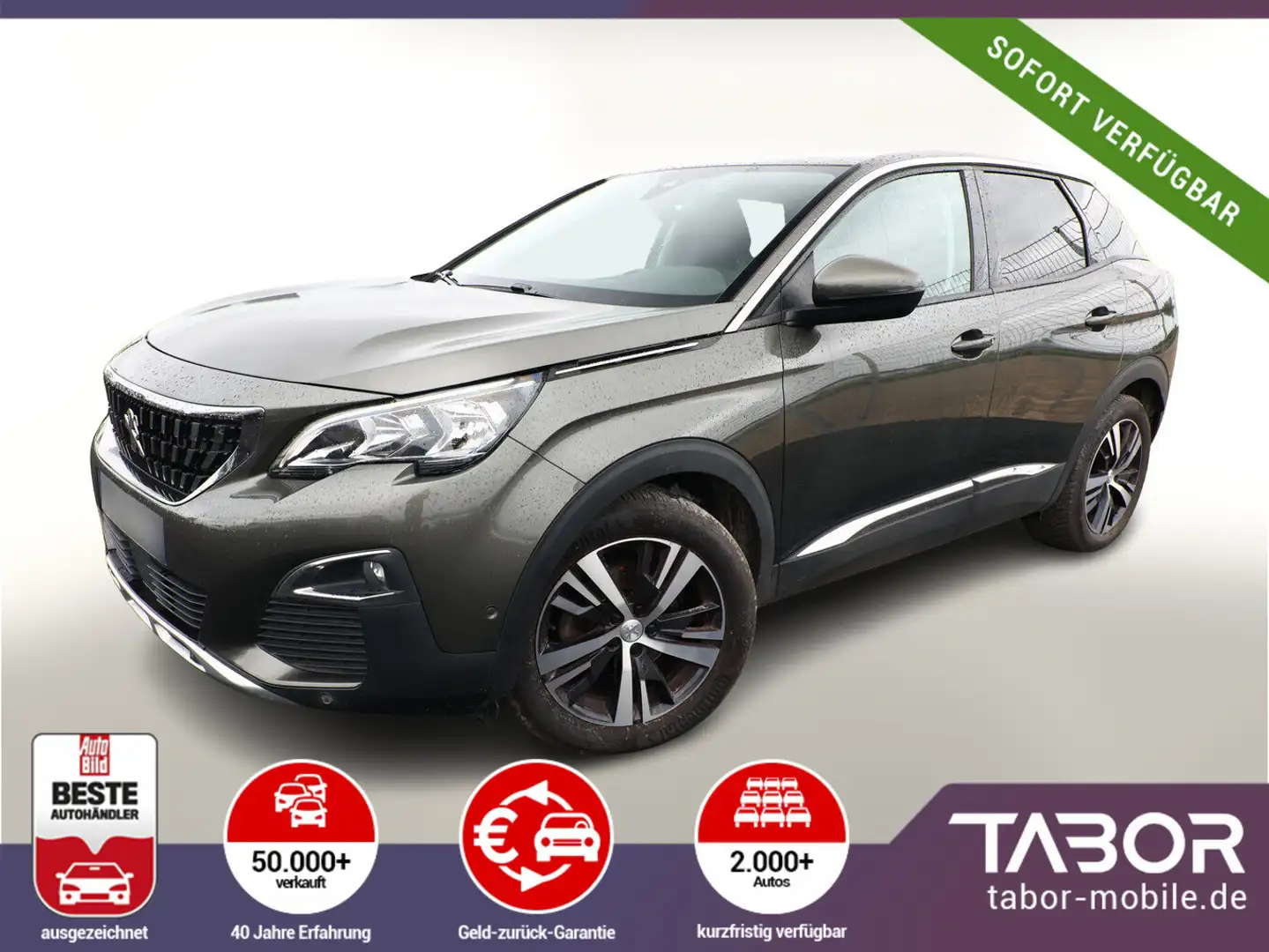 Peugeot 3008 1.2 PureTech 130 Allure Nav AHK KeyLess PDC Gris - 1